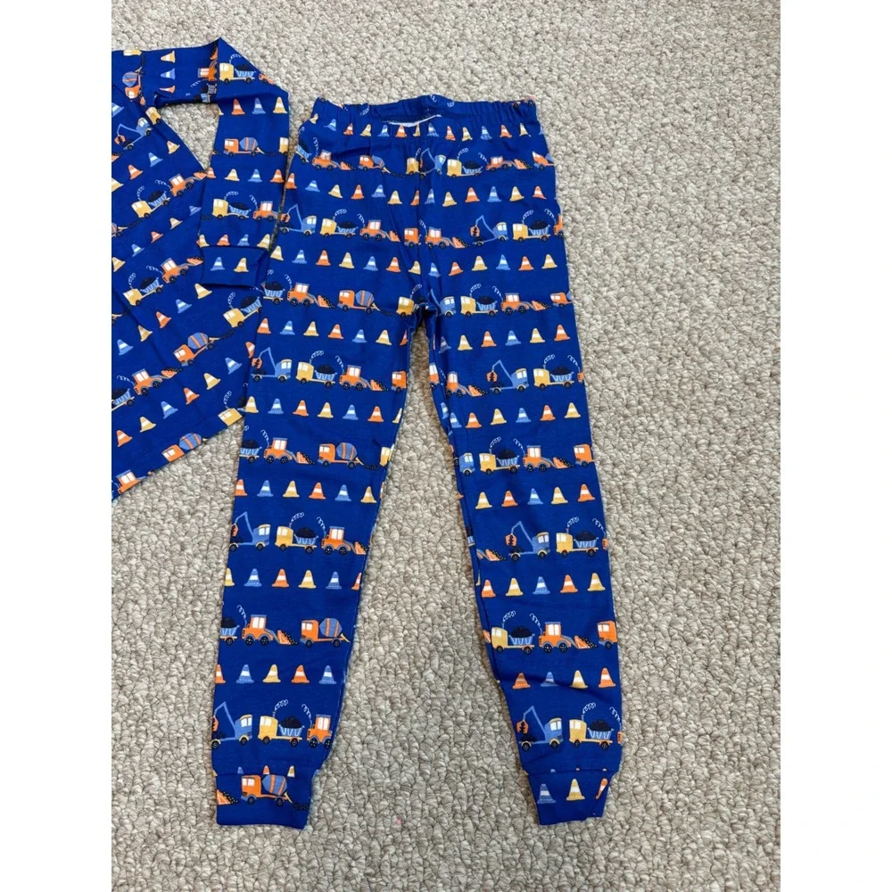 Baby Place Construction Trucks‎ Pavement Cones Pajama Set Kids Size 5T